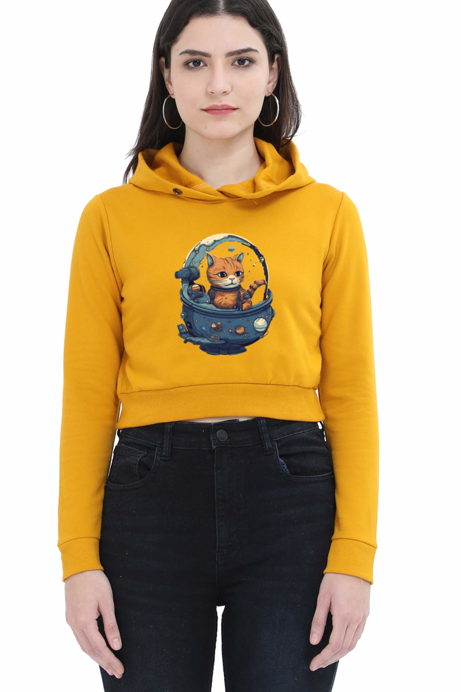 Issac Mew-Ton Female Crop Hoodie - Shirt Graphics