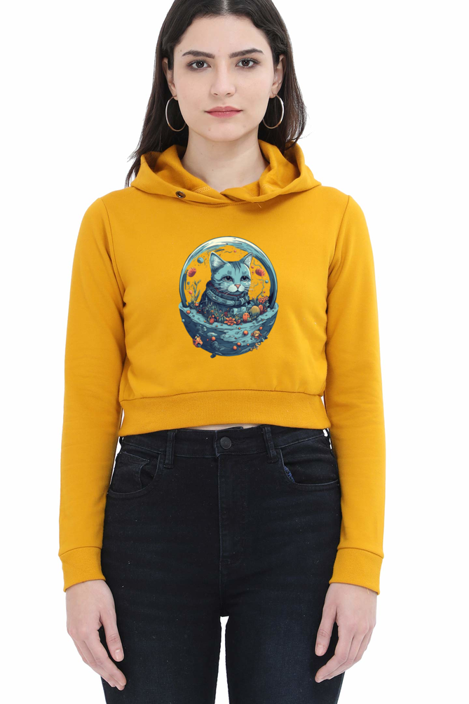 Purrito Female Crop Hoodie - Shirt Graphic