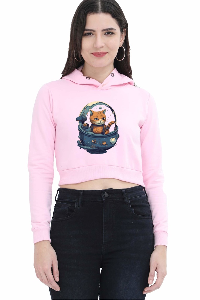 Issac Mew-Ton Female Crop Hoodie - Shirt Graphics