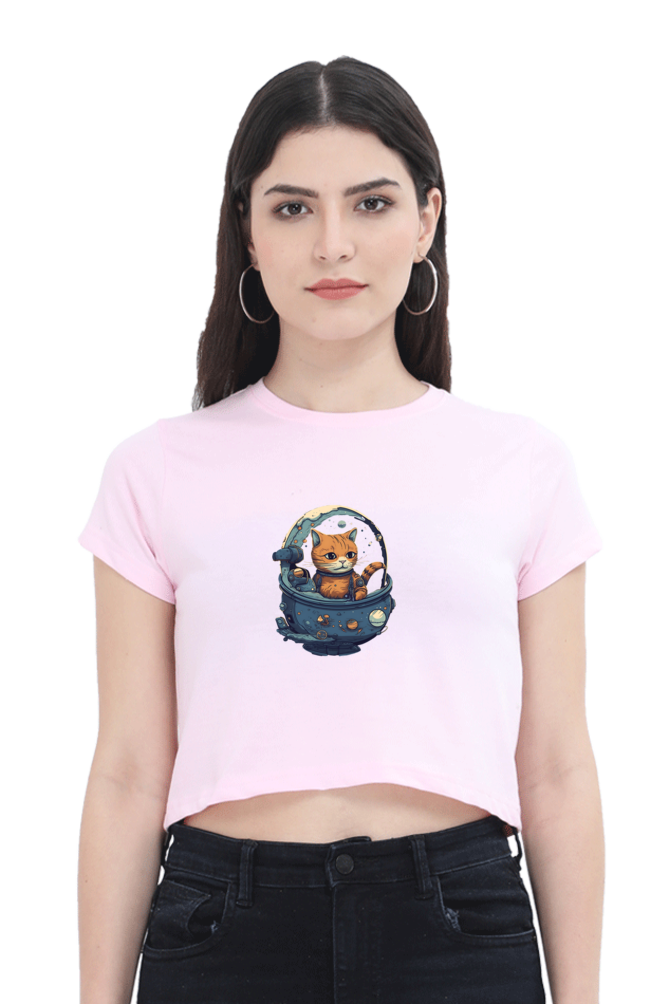 Issac Mew-Ton Female Crop Top - Shirt Graphics