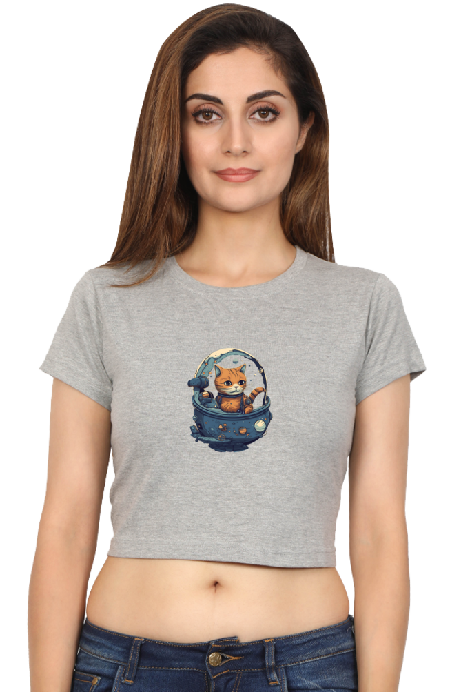 Issac Mew-Ton Female Crop Top - Shirt Graphics