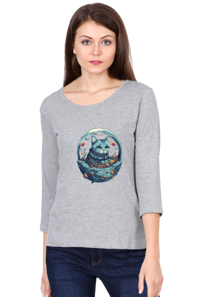 Purrito Female Round Neck Full Sleeve - Shirt Graphic