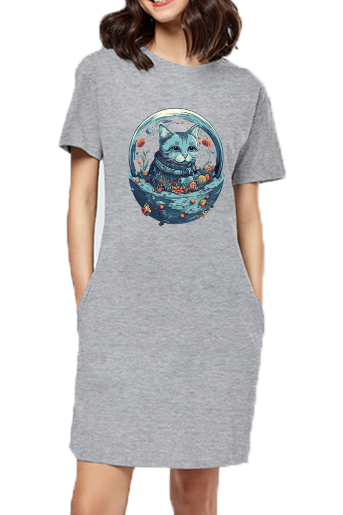 Purrito Female T-Shirt Dress - Shirt Graphic