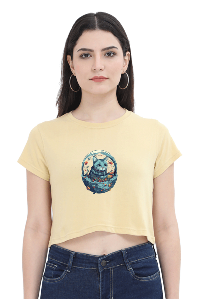 Purrito Female Crop Top - Shirt Graphic